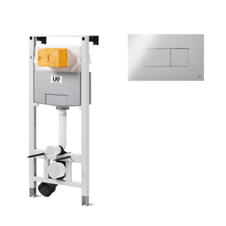 Инсталляция OLI 120 ECO Sanitarblock pneumatic с клавишей смыва KARISMA глянцевый хром