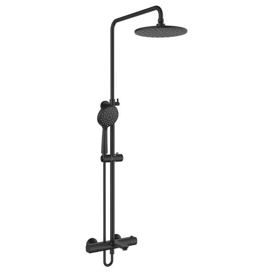 Душевая система Azario Galaxy с термостатом черная матовая