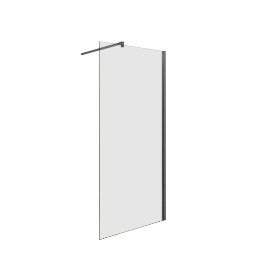 Душевая перегородка Bas Walk in SP-110-C-GM 110x190 цвет оружейная сталь