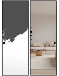 Скрытая дверь невидимка Hausdoors Инвизибл алюминиевая черная кромка 4 стороны лицевая сторона под покраску/противоположная сторона зеркало