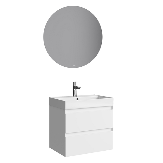 Комплект мебели для ванной Aqwella Geometria 65 белый матовый