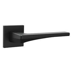 Дверная ручка на тонкой розетке Punto K.ARC.Q52.ELEN BL-24 черная