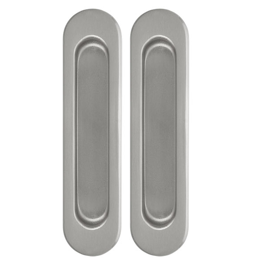 Ручка для раздвижной двери овальная матовый никель