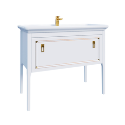 Тумба с раковиной Azario Rio 105/1Н белый/золото