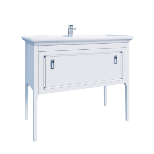 Тумба с раковиной Azario Rio 105/1Н белый/серебро