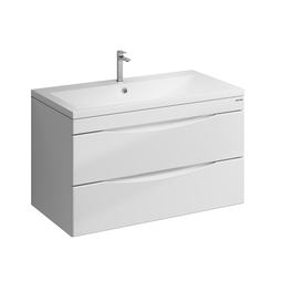 Тумба с раковиной Grossman Виста 90 белый глянец подвесная