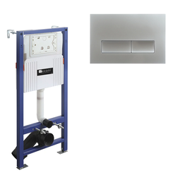 Инсталляция Veconi Frame V600 с кнопкой Flush V1 хром матовый