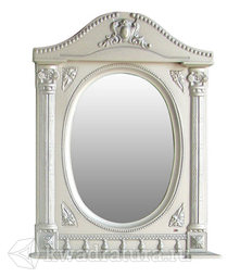 Зеркало Atoll Наполеон 75 белый/серебро